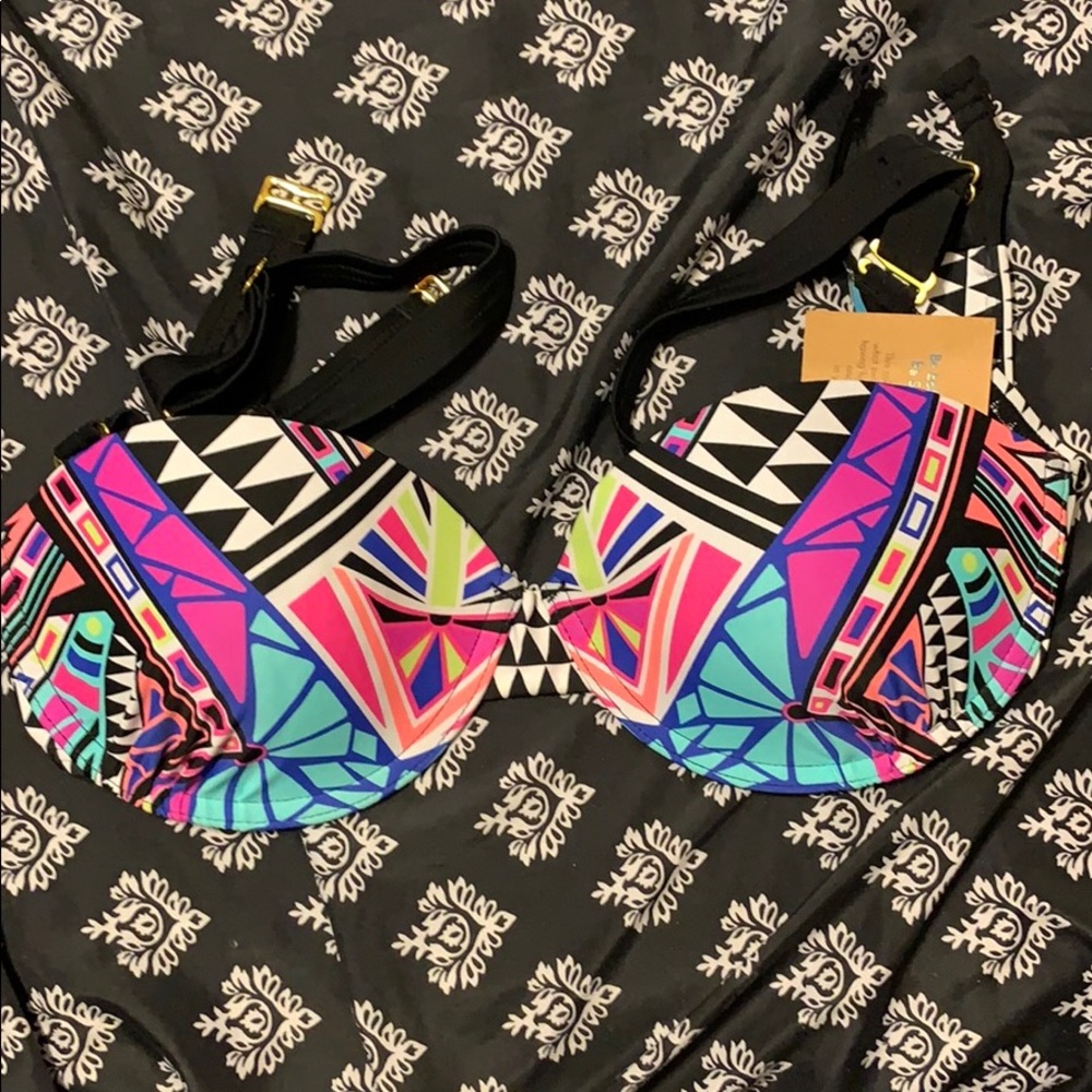 Swim Suits for All Bikini Geo Print Top! Size 10!